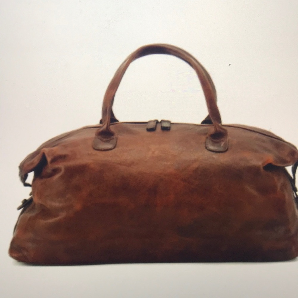 Moore&Giles Weekend bag titan milled brown.